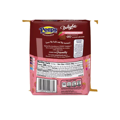 Peeps Easter Milk Chocolate Dipped Strawberry Delights Chicks: 4-Piece Pack