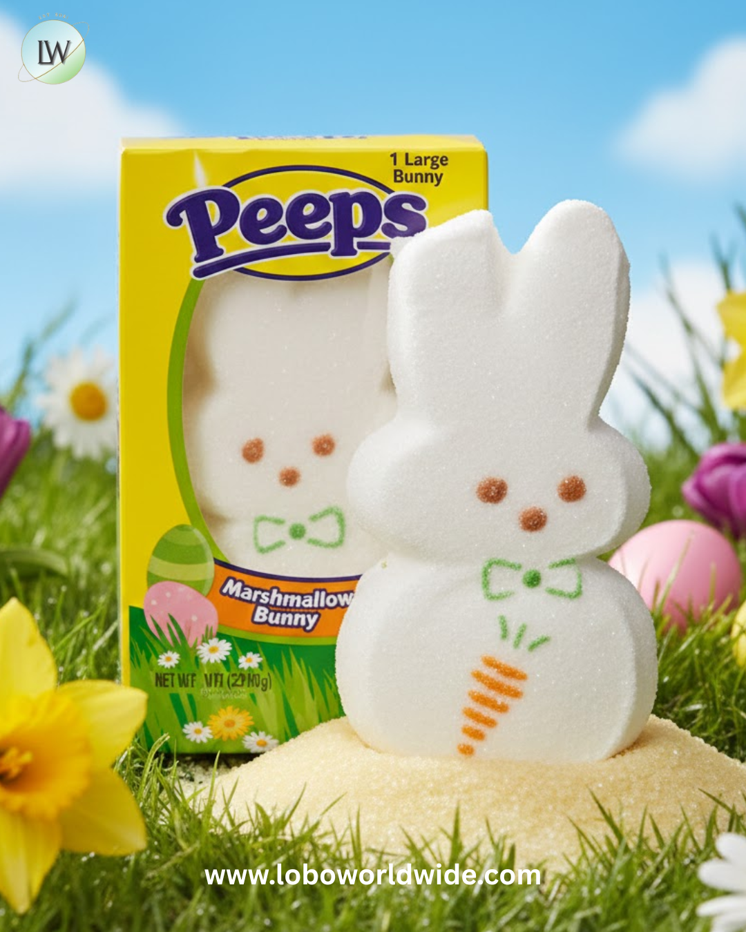 Peeps Giant Marshmallow Bunnies: 24-Piece Case