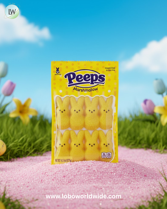 Peeps Marshmallow Candy Bunnies - Yellow: 12-Piece Pack