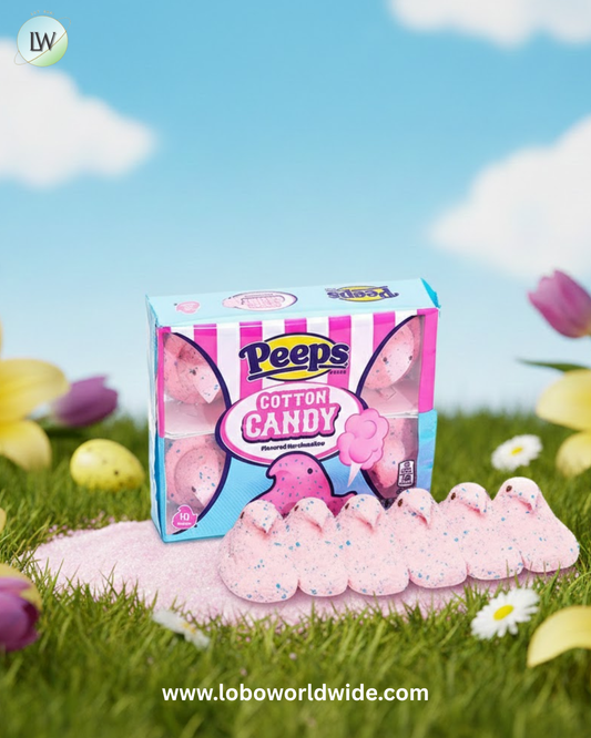 Peeps Marshmallow Chicks Candy - Cotton Candy: 15-Piece Pack