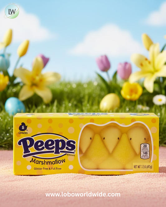 Peeps Marshmallow Chicks Candy - Yellow: 24-Piece Case