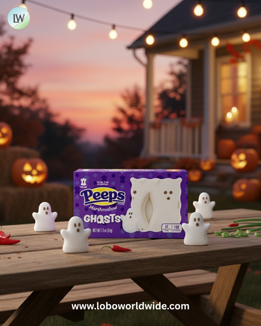 Peeps Marshmallow Halloween Ghosts 3-Piece Pack: 24-Piece Case