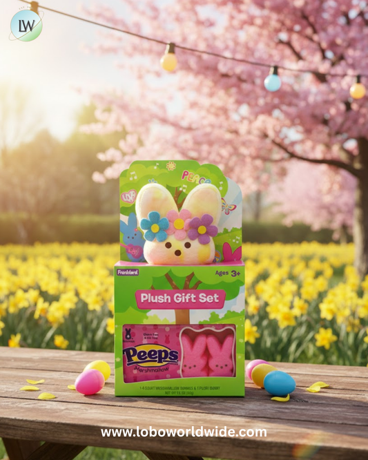Peeps Plush Bunny Gift Set - Flower Power: 6-Piece Case