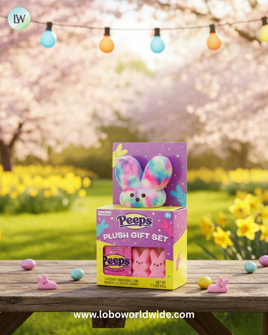 Peeps Plush Bunny Gift Set - Tie Dye: 6-Piece Case