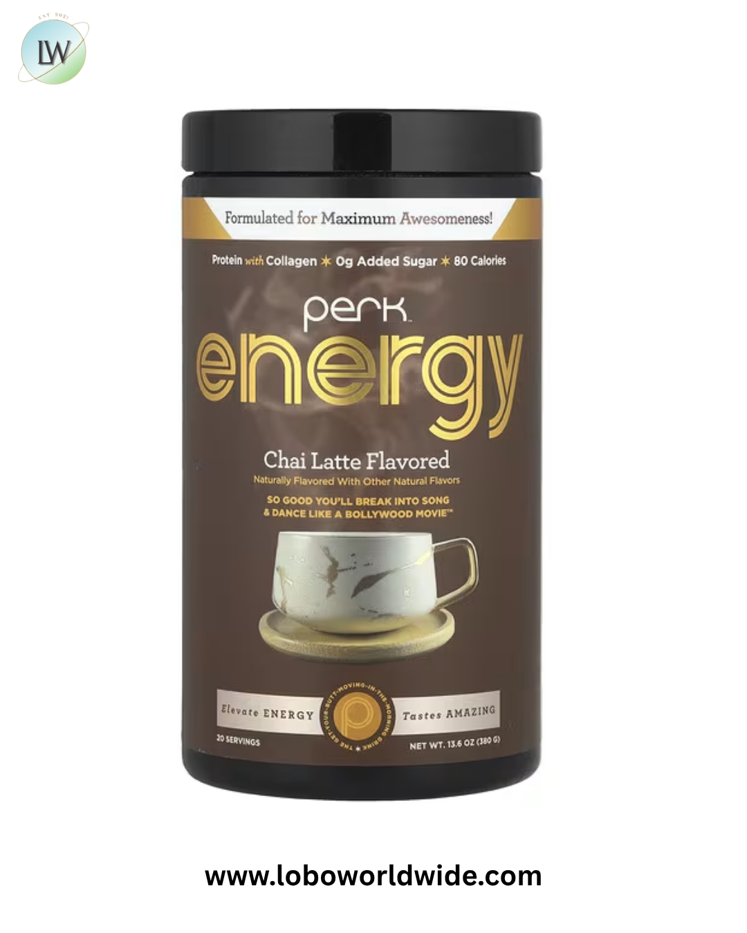 Perk Energy, Chai Latte, 13.6 oz (380 g)