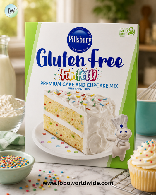 Pillsbury, Funfetti® Premium Cake and Cupcake Mix with Candy Bits, Gluten Free, 1 lb 1 oz (482 g)