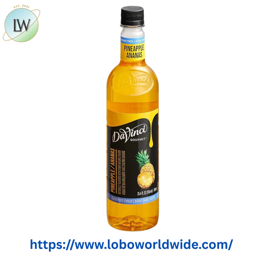 DaVinci Gourmet Sugar Free Pineapple Flavoring Fruit Syrup 750 mL