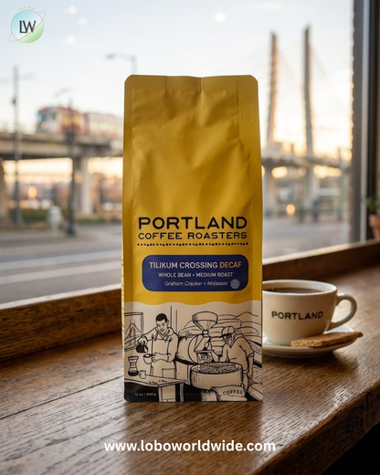 Portland Coffee Roasters, Tilikum Crossing, Whole Bean, Medium Roast, Decaf, 12 oz (340 g)
