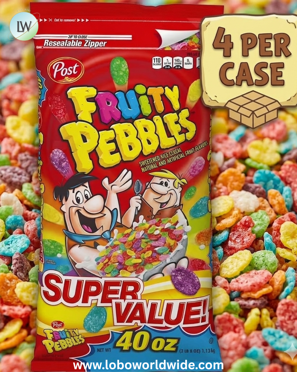 Post Fruity Pebbles Cereal, 40 Ounce -- 4 per case.