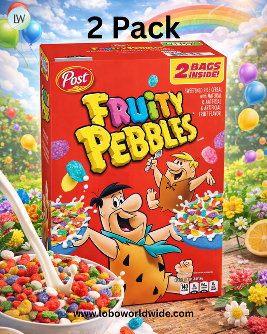Post Fruity Pebbles Crispy Rice Cereal, 2 pk./19 oz.