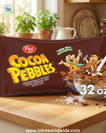 Post Cocoa PEBBLES Breakfast Cereal, Gluten Free & Chocolatey