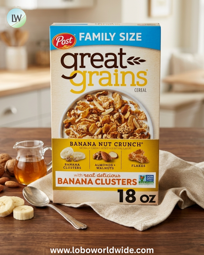 Post Great Grains Breakfast Cereal, Non GMO, Heart Healthy, Low Fat, Whole Grain