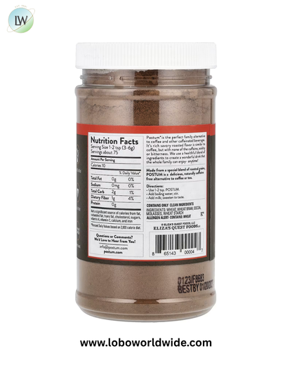 Postum, Instant Warm Beverage, Caffeine Free, 8 oz (227 g)