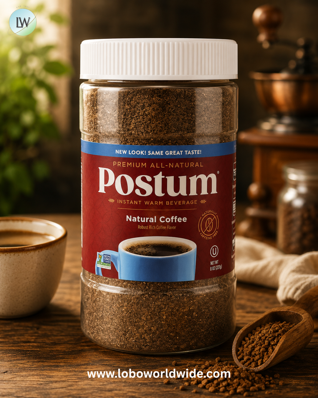 Postum, Instant Warm Beverage, Caffeine Free, 8 oz (227 g)