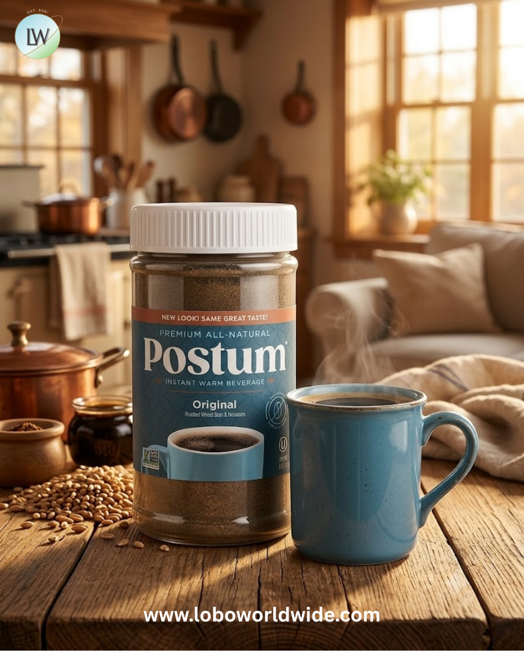 Postum, Instant Warm Beverage, Caffeine Free, 8 oz (227 g)