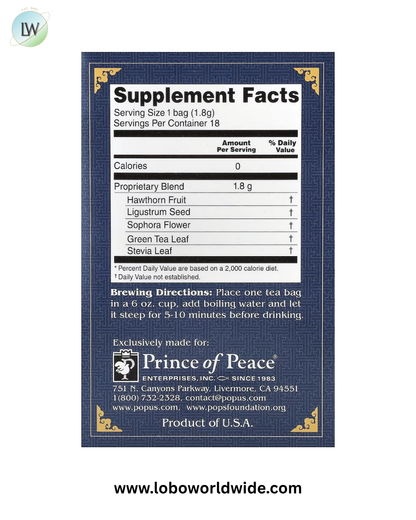 Prince of Peace, Herbal Tea, 18 Tea Bags, 1.14 oz (32.4 g)