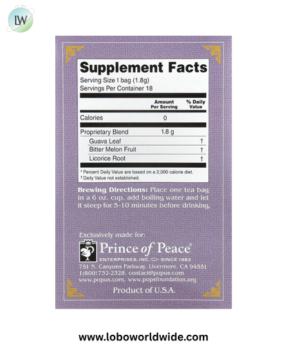 Prince of Peace, Herbal Tea, 18 Tea Bags, 1.14 oz (32.4 g)