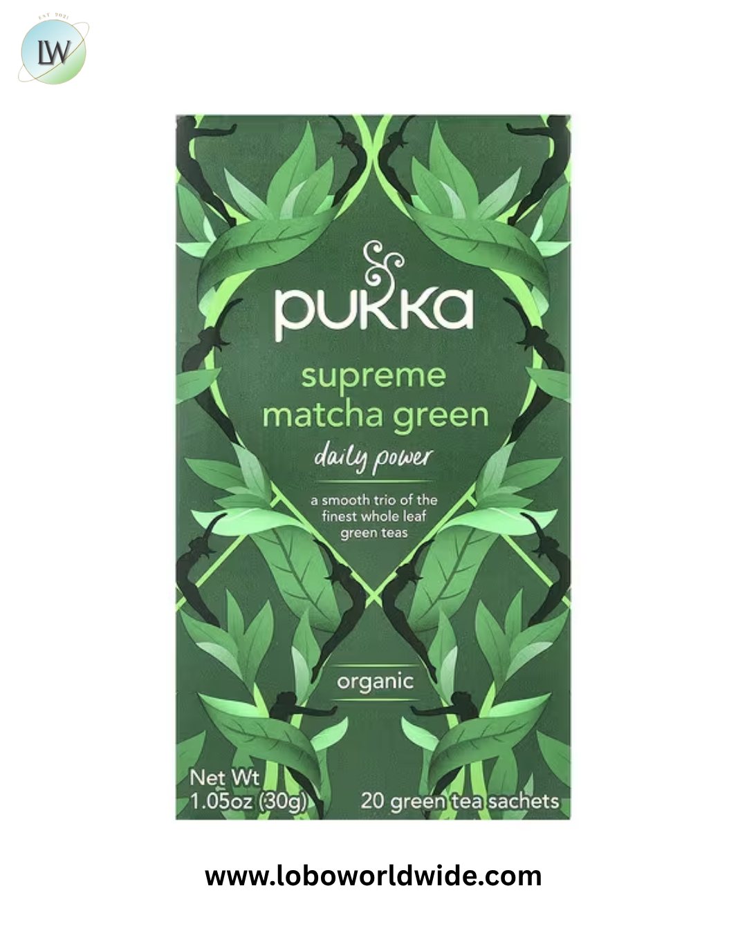 Pukka Herbs, Organic Green Tea, Supreme Matcha Green, 20 Sachets, 1.05 oz (30 g)