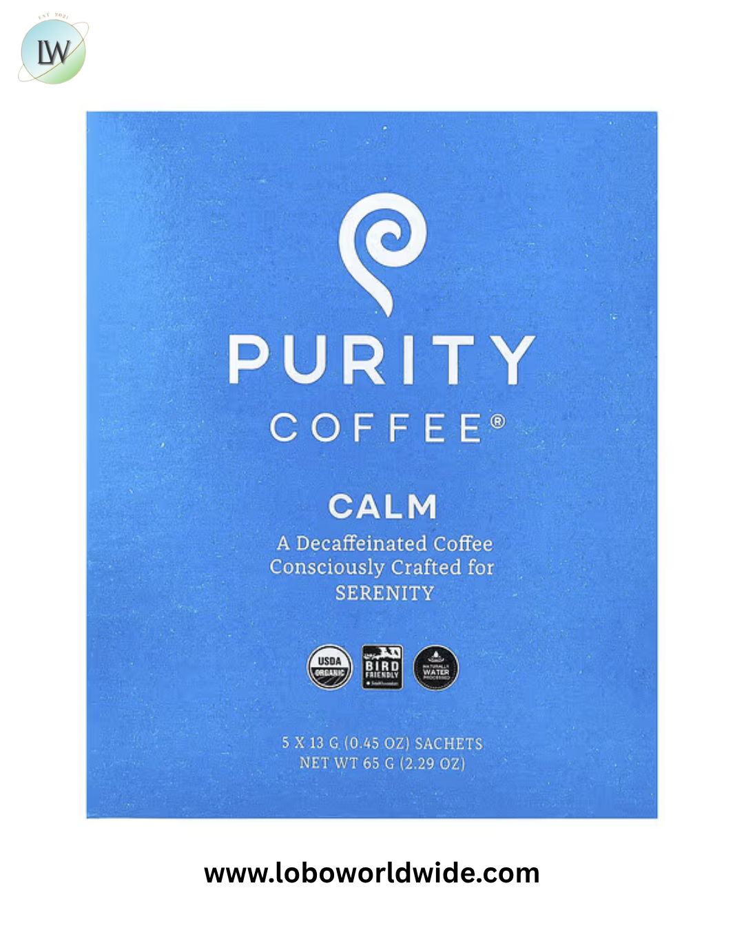 Purity Coffee, Sachets, 5 Sachets, 0.45 oz (13 g) Each