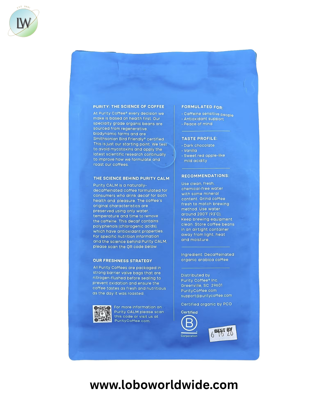 Purity Coffee, Whole Bean, 12 oz (340 g)