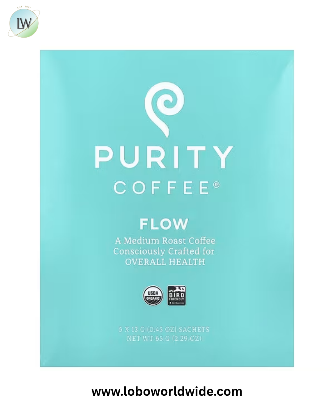 Purity Coffee, Sachets, 5 Sachets, 0.45 oz (13 g) Each