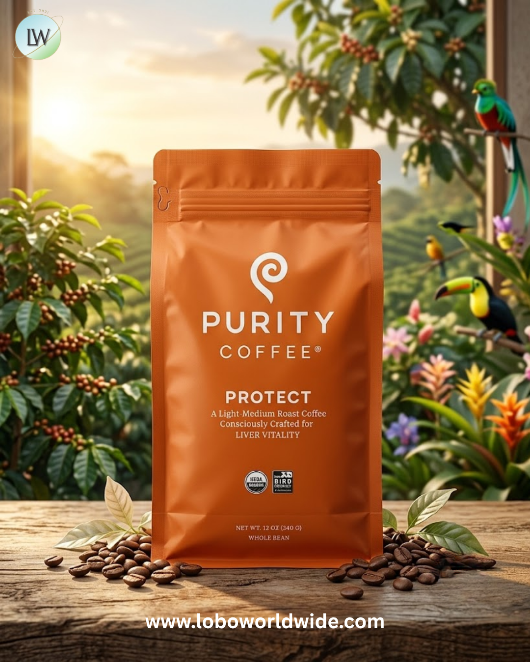 Purity Coffee, Whole Bean, 12 oz (340 g)