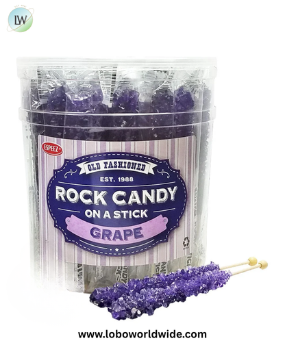 Rock Candy Crystal Sticks Cherry - 36ct Tubs