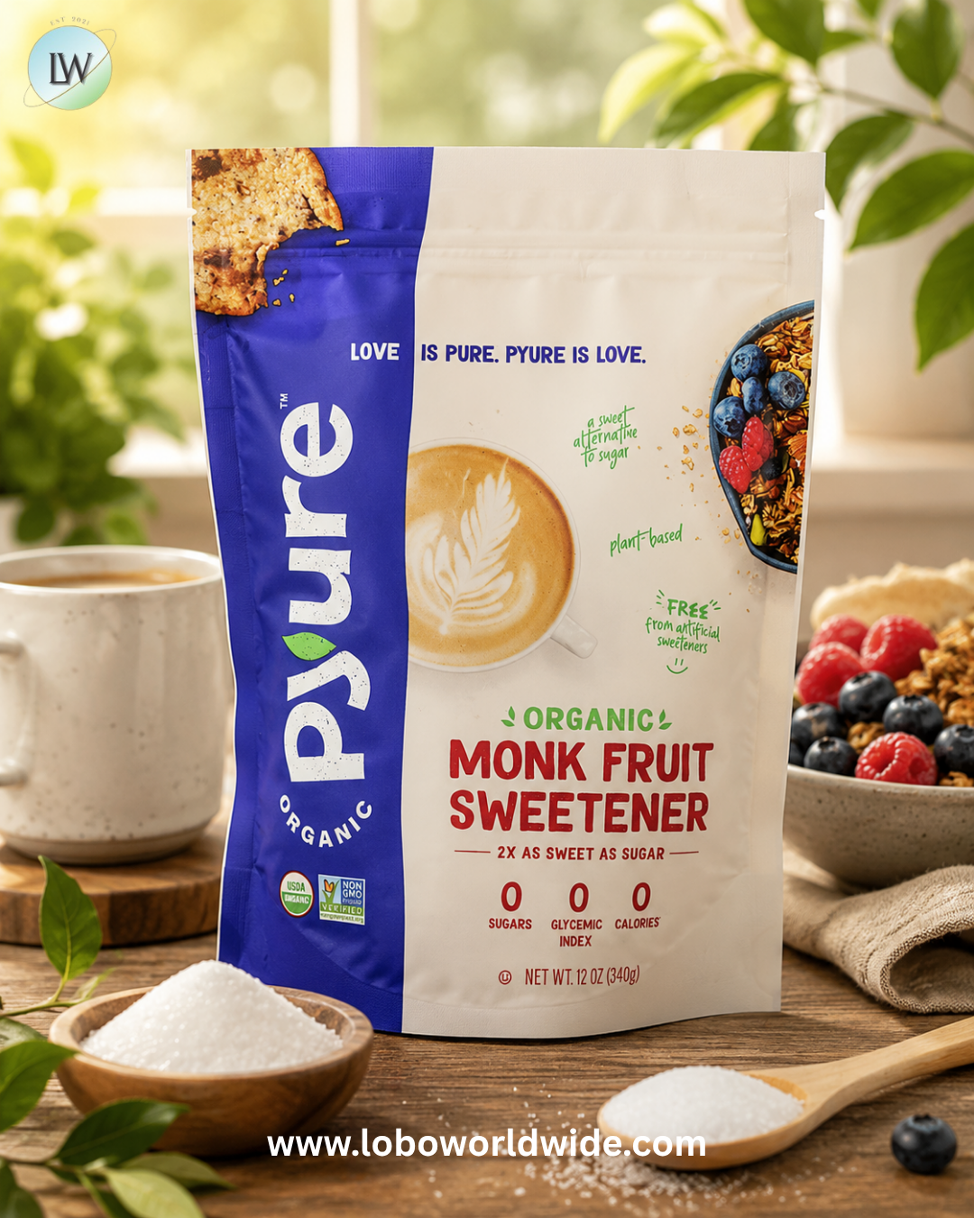 Pyure, Organic Monk Fruit Sweetener, 12 oz (340 g)