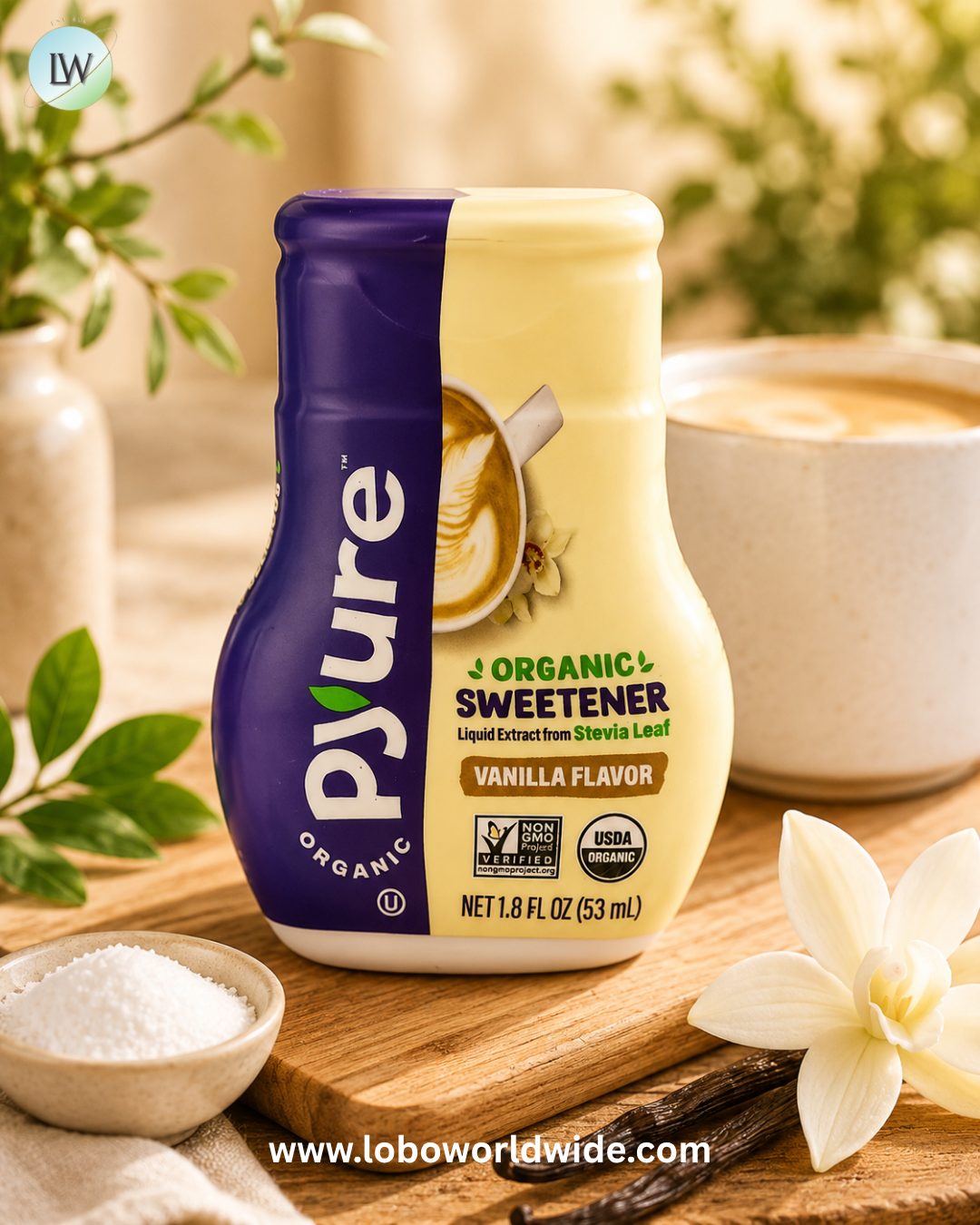 Pyure, Organic Liquid Stevia Sweetener 1.8 fl oz (53 ml)