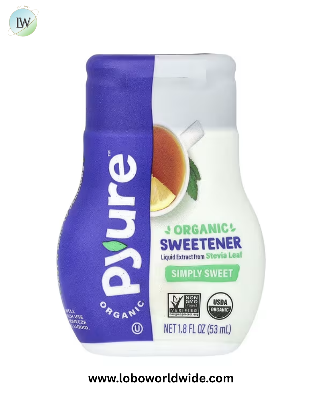 Pyure, Organic Liquid Stevia Sweetener 1.8 fl oz (53 ml)
