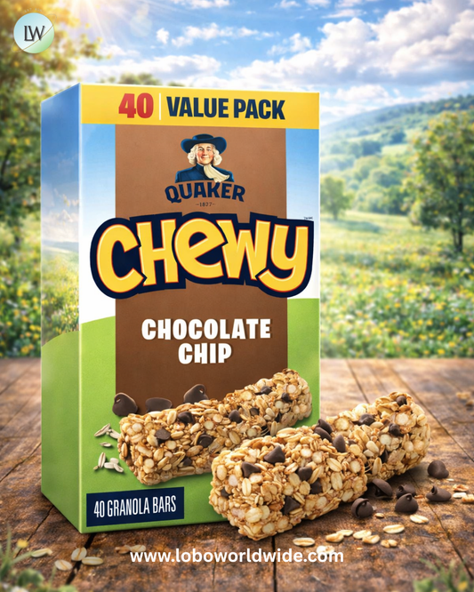 QUAKER CHEWY Chocolate Chip Granola Bars, 960g/33.9 oz., (40 Count) {Imported from Canada}