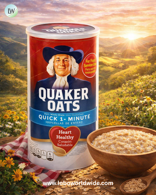 Quaker 42 oz. Quick Regular Oats - 12/Case