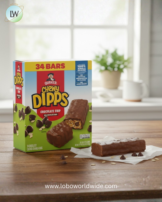 Quaker Chewy Dipps Granola Bars, Chocolate Chip, 34 pk.
