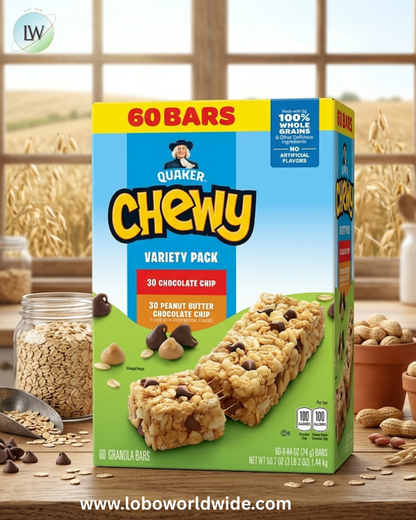 Quaker Chewy Granola Bars Variety Pack, 60 pk.
