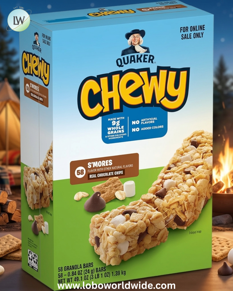 Quaker Chewy Granola Bars, S'mores, 58 Count