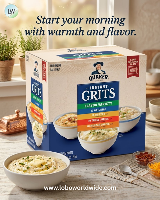 Quaker Instant Grits, 4 Flavor Variety Pack, 0.98oz Packets,44 Count (Pack of 1)