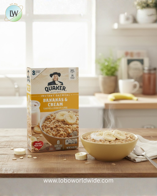 Quaker Instant Oatmeal Bananas & Cream 1.05 Oz 8 Count