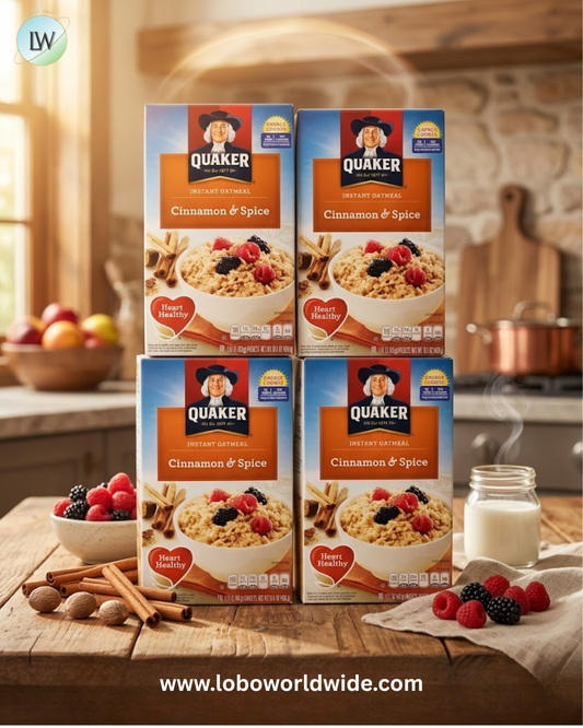 Quaker Instant Oatmeal Cinnamon & Spice, 8-Count Boxes