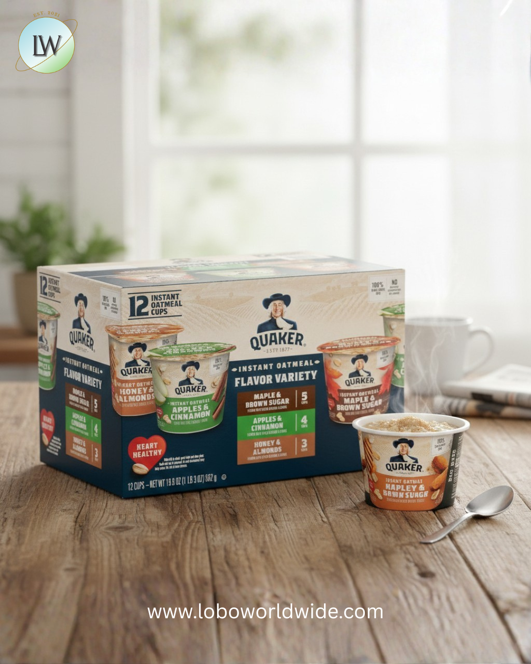 Quaker Instant Oatmeal Express Cup Variety Pack, 12 pk.