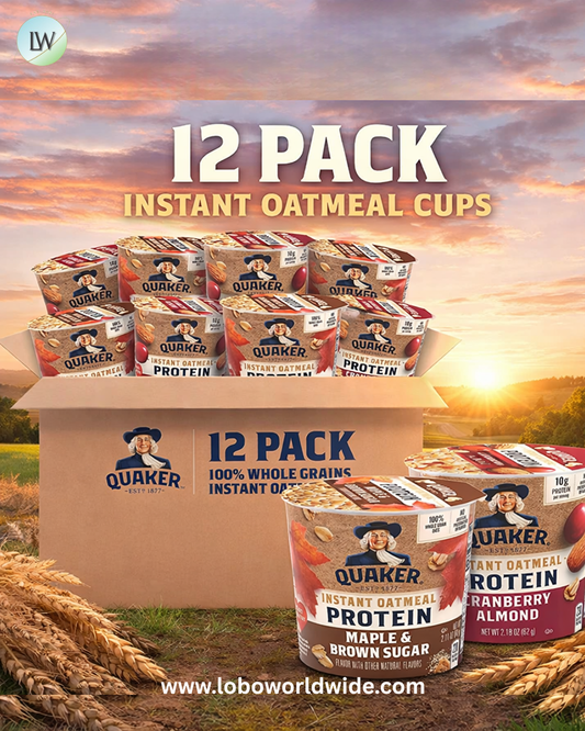Quaker Instant Oatmeal Express Cups, 10g Protein 2 Flavor Variety Pack, (Pack of 12)