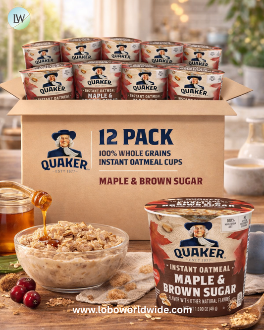 Quaker Instant Oatmeal Express Cups, Maple & Brown Sugar, 1.69 Ounce (Pack of 12)
