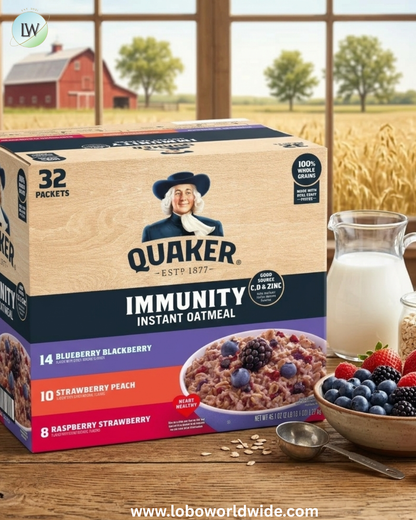 Quaker Instant Oatmeal Immunity Variety Pack, 32 Packets