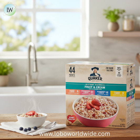 Quaker Instant Oatmeal, Fruit & Cream, 4 Flavor Variety Pack, 44 Packets