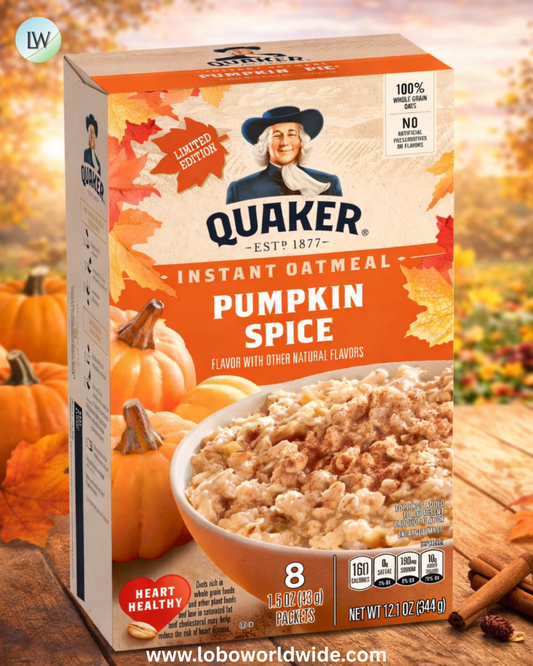 Quaker Pumpkin Spice Instant Oatmeal, 1.51 oz Packets, 8 Count