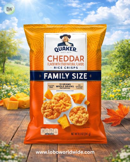 Quaker Rice Crisps Cheddar, 8.5 Oz