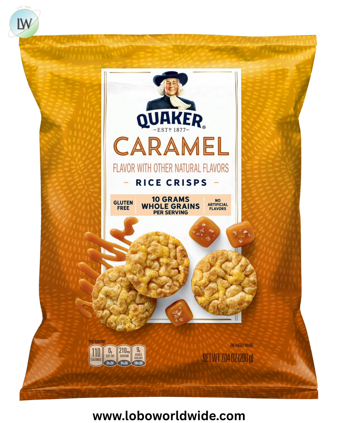 Quaker Caramel Flavored Rice Crisps 7.04 oz Bag