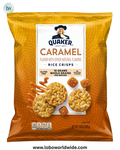 Quaker Caramel Flavored Rice Crisps 7.04 oz Bag