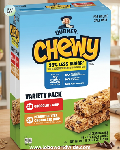 Quaker Chewy Granola Bars, S'mores, 58 Count