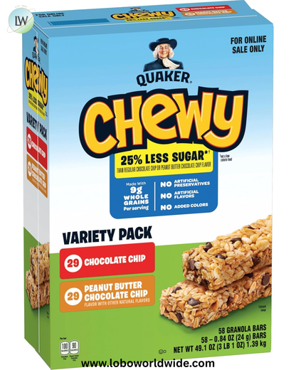 Quaker Chewy Granola Bars, S'mores, 58 Count
