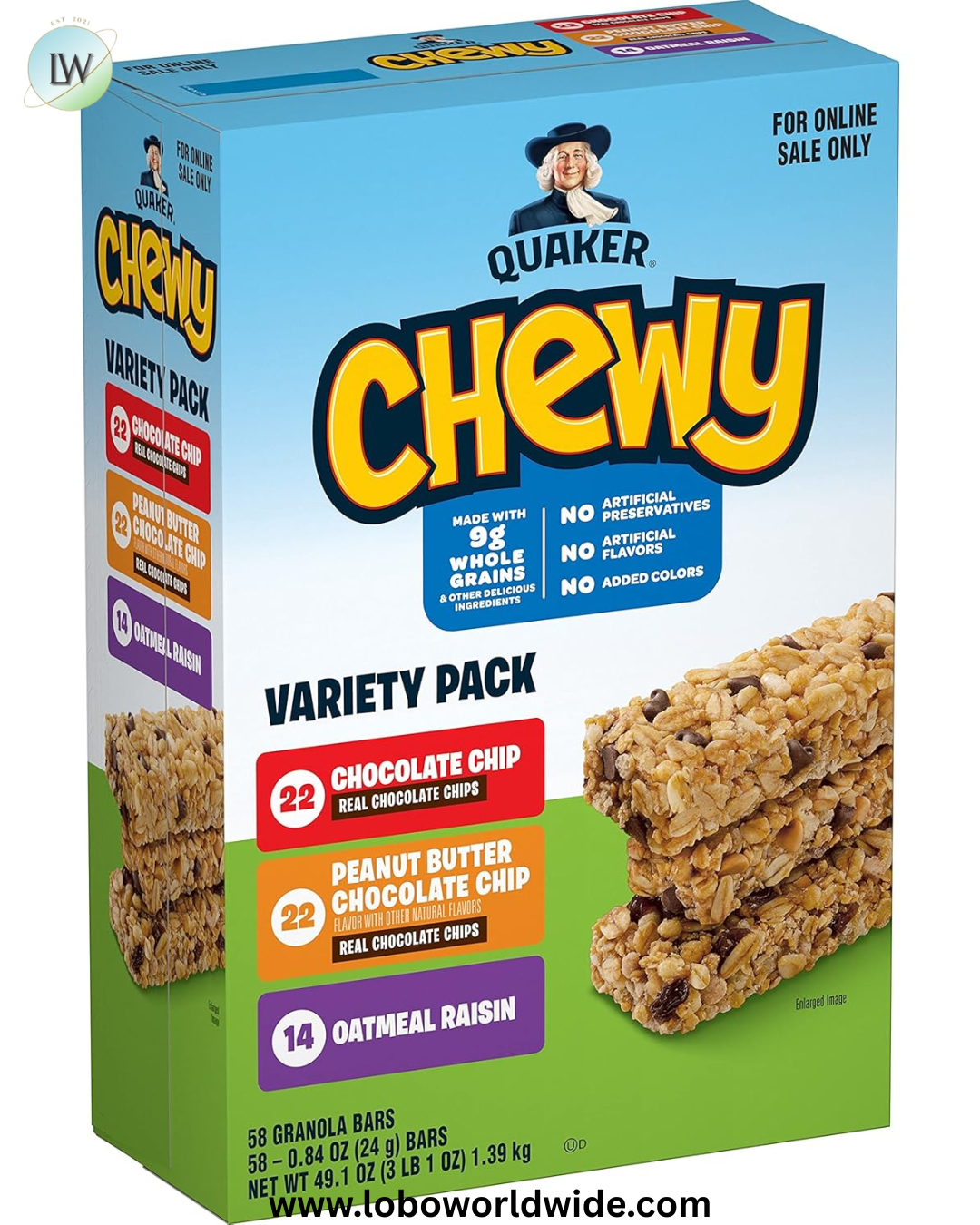 Quaker Chewy Granola Bars, S'mores, 58 Count